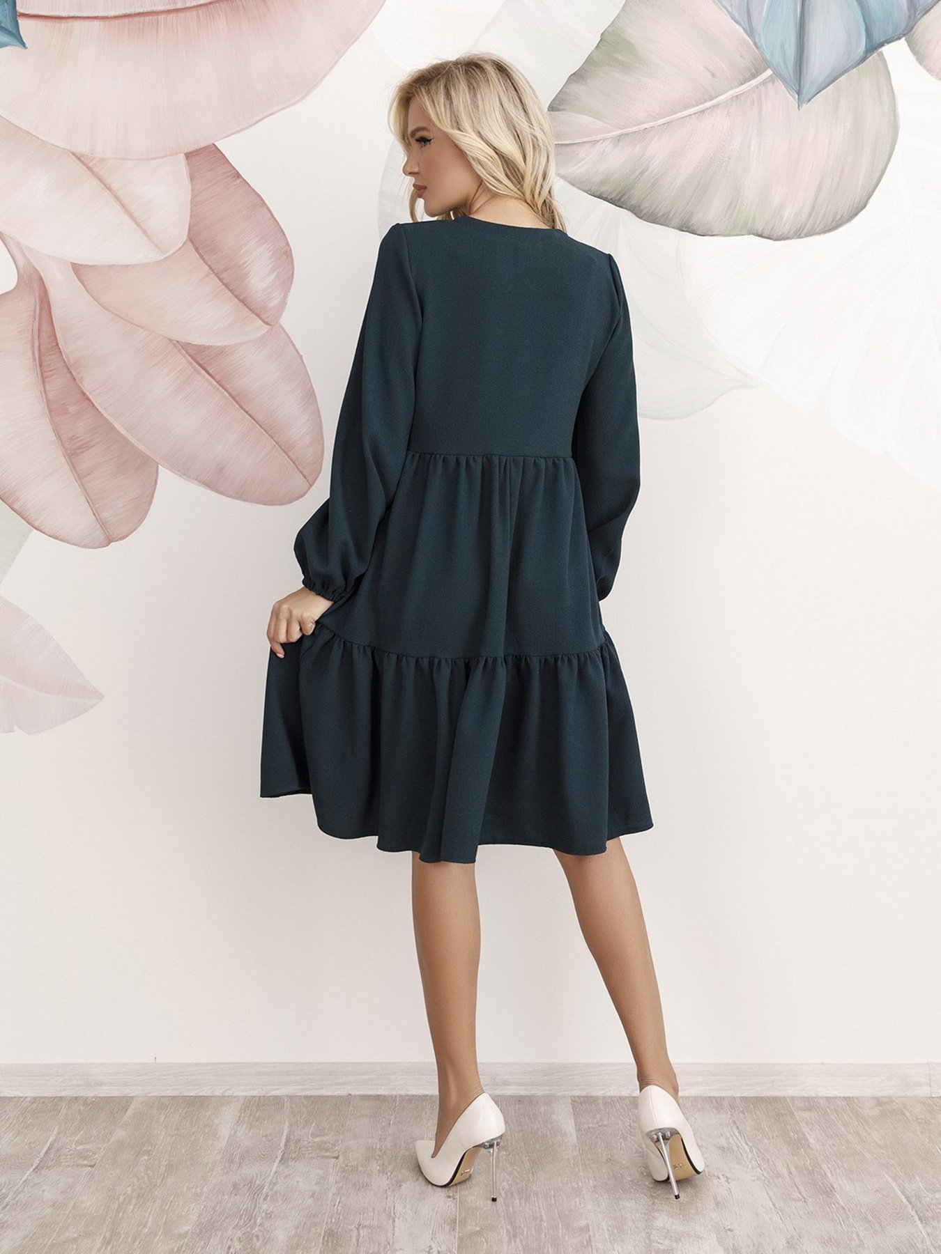 Платье мини ISSA Plus модель 12252_green Фото