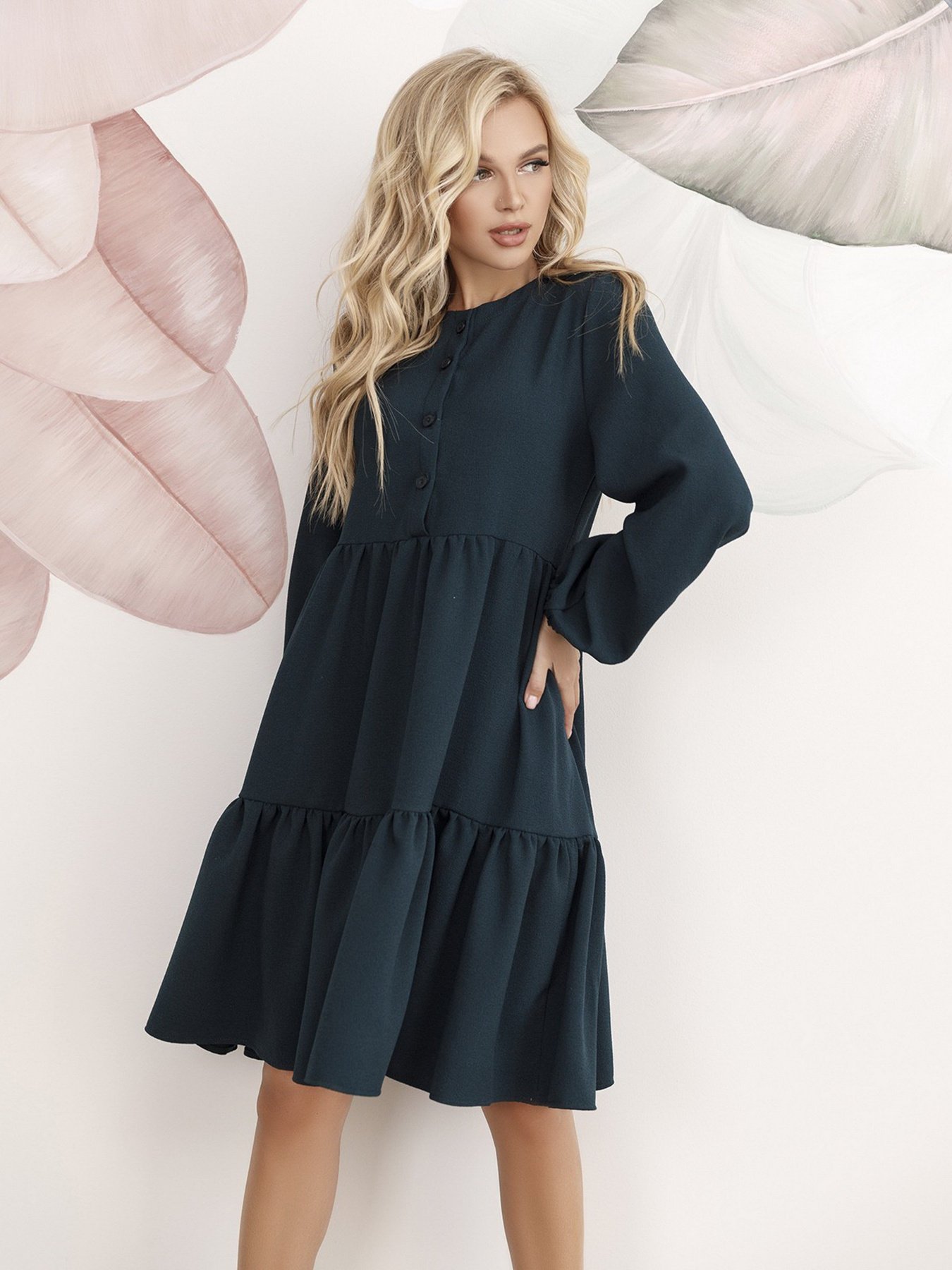 Платье мини ISSA Plus модель 12252_green Фото