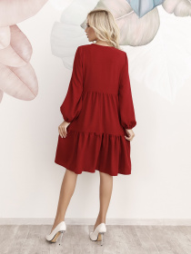 Платье мини ISSA Plus модель 12252_burgundy Фото