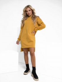 Платье мини ISSA Plus модель 12221_mustard Фото