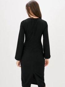 Платье миди ISSA Plus модель 12206_black Фото