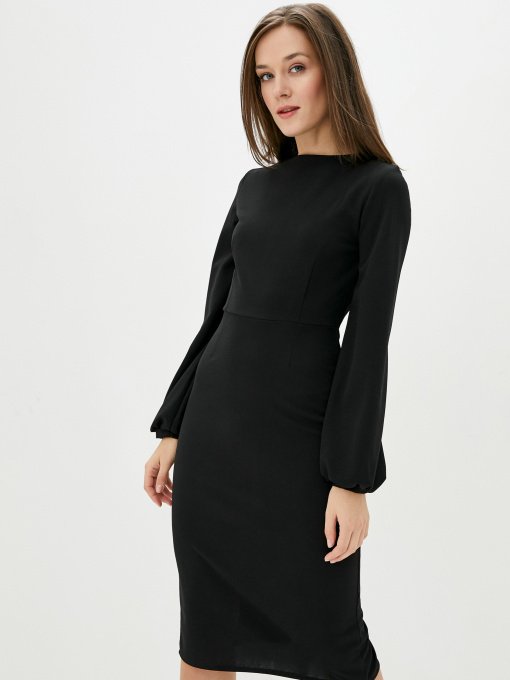 Сукня міді ISSA Plus модель 12206_black Фото