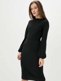 Платье миди ISSA Plus модель 12206_black Фото