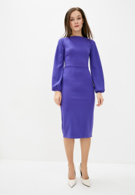 Платье миди ISSA Plus модель 12206_lilac Фото