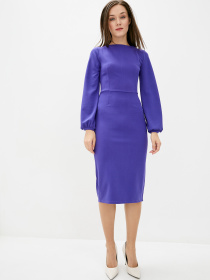 Платье миди ISSA Plus модель 12206_lilac Фото