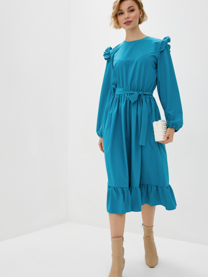 Сукня міді ISSA Plus модель 12197_turquoise - фото
