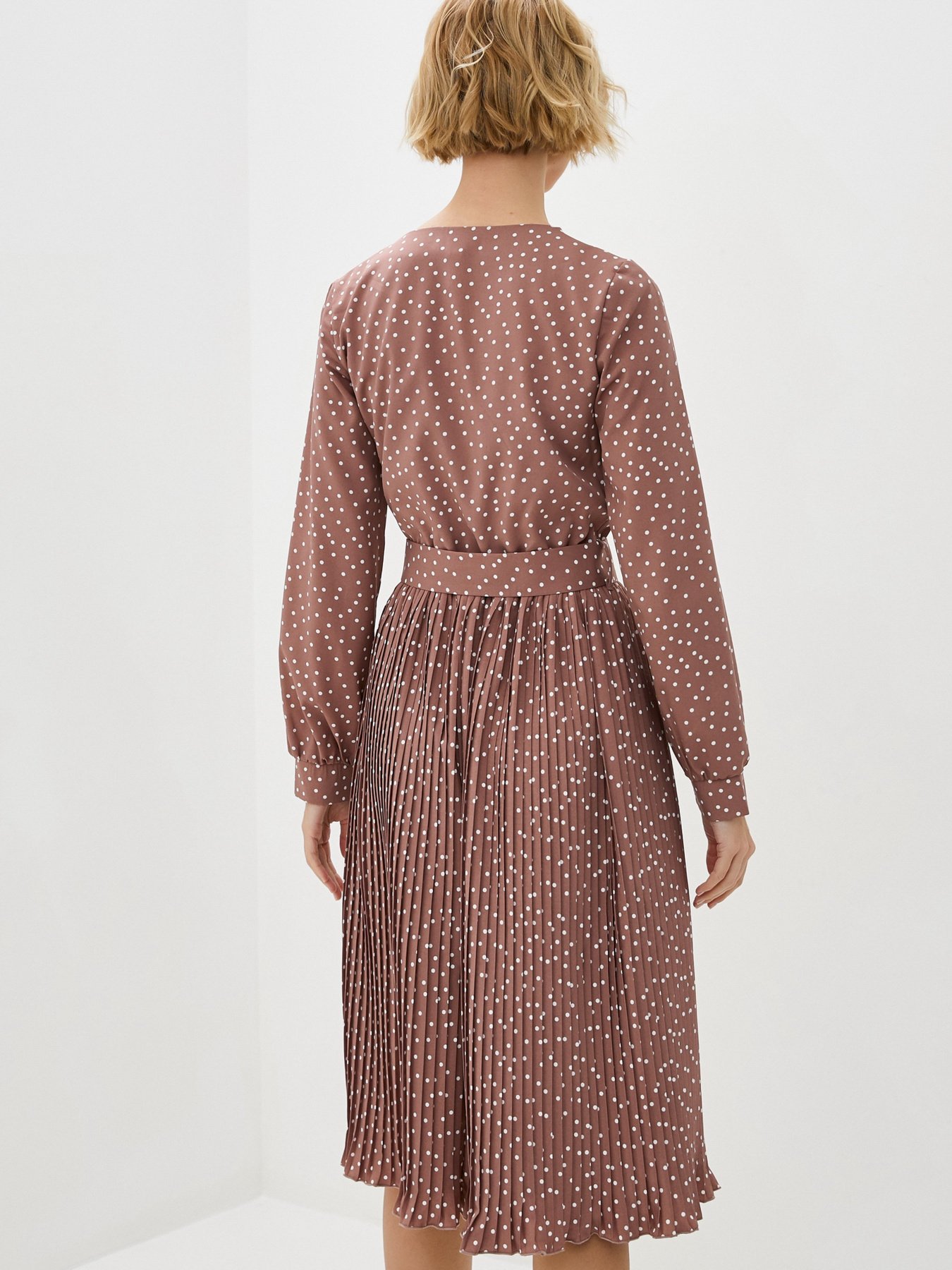 Платье миди ISSA Plus модель 12196_darkbeige Фото