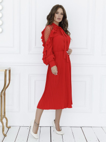 Платье миди ISSA Plus модель 12132_red Фото