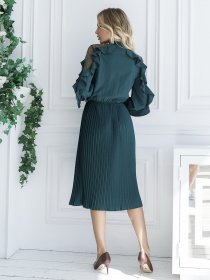Платье миди ISSA Plus модель 12132_green Фото