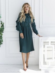 Платье миди ISSA Plus модель 12132_green Фото