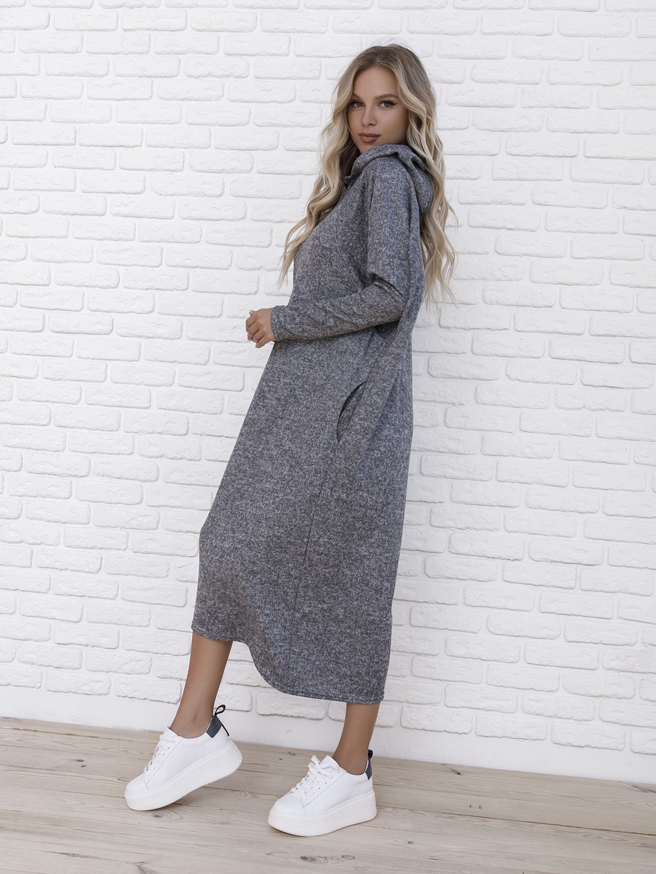 Сукня міді ISSA Plus модель 12131_grey Фото