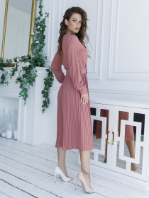 Сукня міді ISSA Plus модель 12121_darkpink Фото