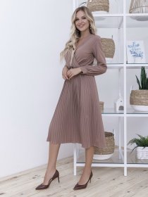 Платье миди ISSA Plus модель 12121_lightbrown Фото