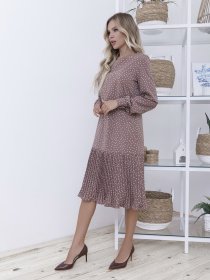 Платье миди ISSA Plus модель 12108_brown Фото