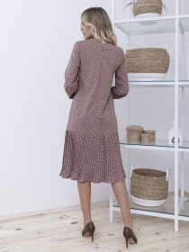 Платье миди ISSA Plus модель 12108_brown Фото