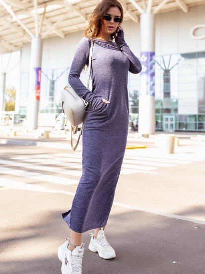 Сукня максі ISSA Plus модель 12105_blue — фото - INTERTOP