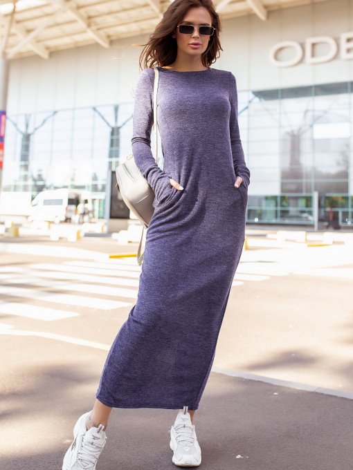 Сукня максі ISSA Plus модель 12105_blue Фото