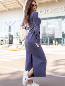 Платье макси ISSA Plus модель 12105_blue Фото