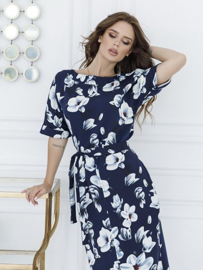 Сукні ISSA Plus модель 12103_blue — фото 4 - INTERTOP