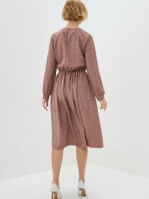 Платье миди ISSA Plus модель 12093_lightbrown Фото