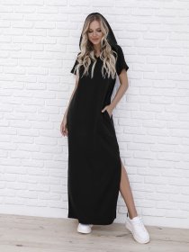Сукня максі ISSA Plus модель 12091_black Сукня максі ISSA Plus модель 12091_black Фото