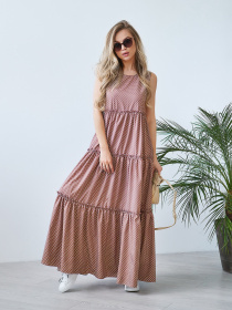 Платье макси ISSA Plus модель 11733_beige Фото