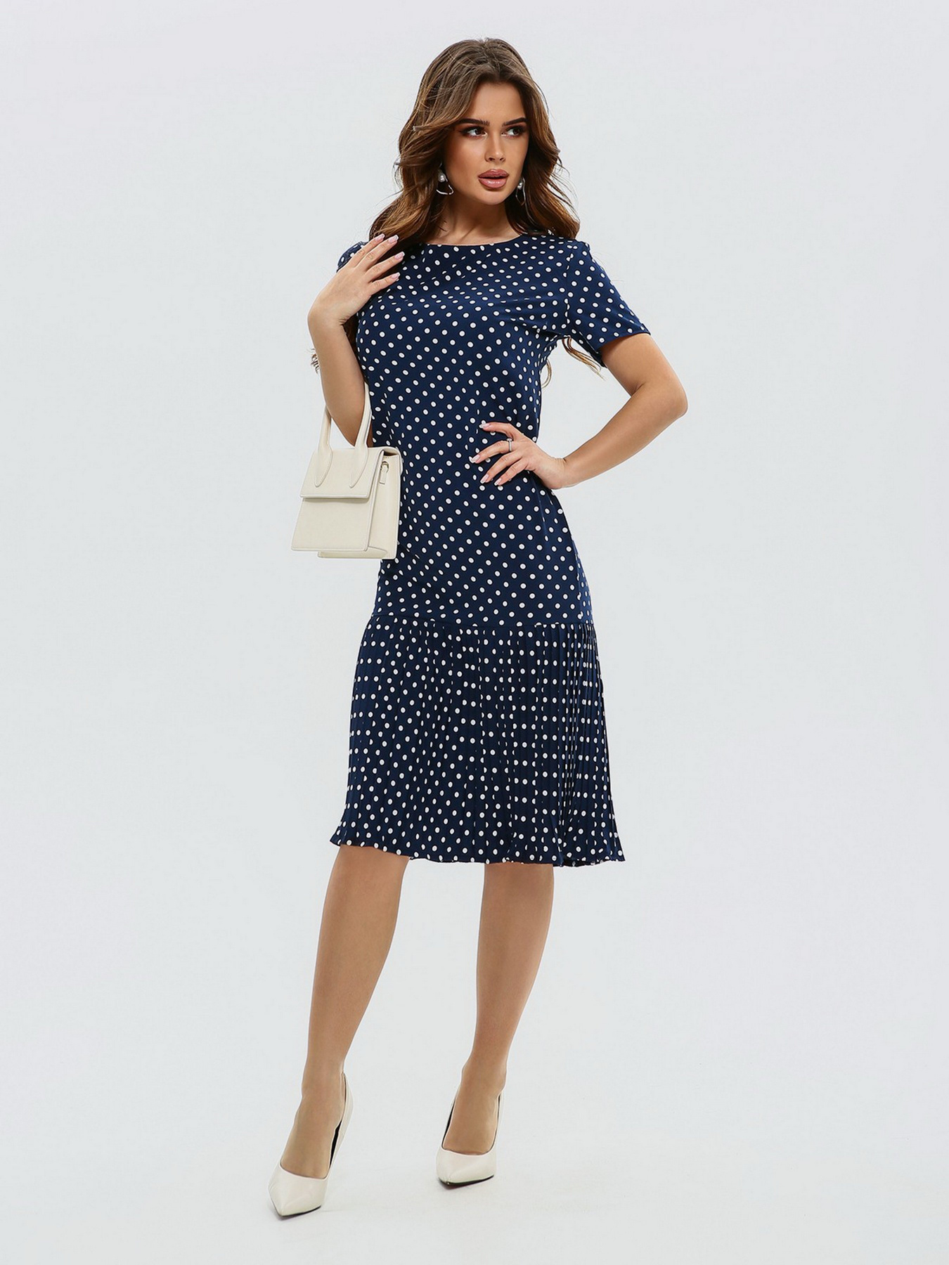 Платье миди ISSA Plus модель 11572_darkblue Платье миди ISSA Plus модель 11572_darkblue Фото