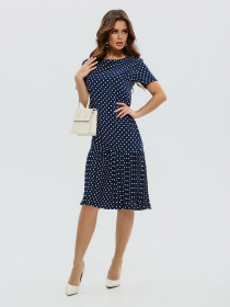 Платье миди ISSA Plus модель 11572_darkblue Платье миди ISSA Plus модель 11572_darkblue Фото