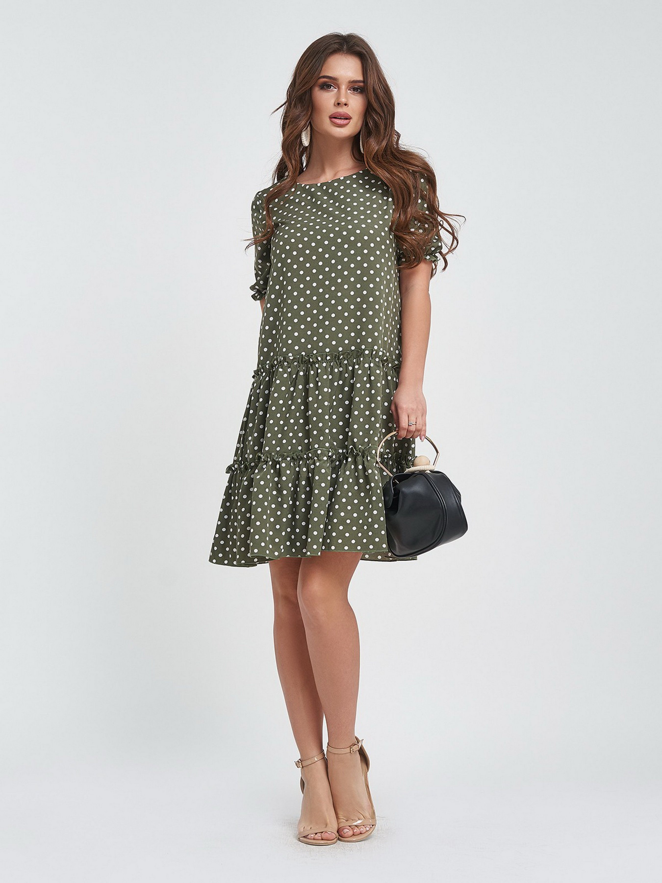 Платье мини ISSA Plus модель 11460A_khaki Фото