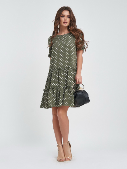 Сукня міні ISSA Plus модель 11460A_khaki - фото