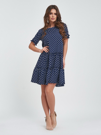 Сукня міні ISSA Plus модель 11460A_darkblue — фото - INTERTOP