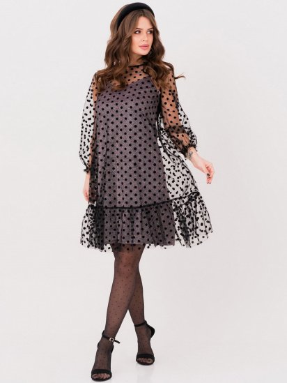 Сукня міні ISSA Plus модель 11240_black - фото