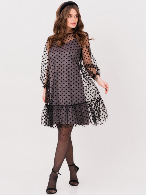 Платье мини ISSA Plus модель 11240_black Фото