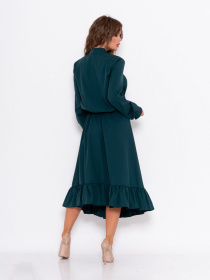 Платье миди ISSA Plus модель 10994_зеленый Фото