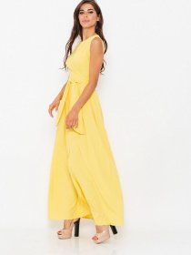 Платье макси ISSA Plus модель 10909_yellow Фото