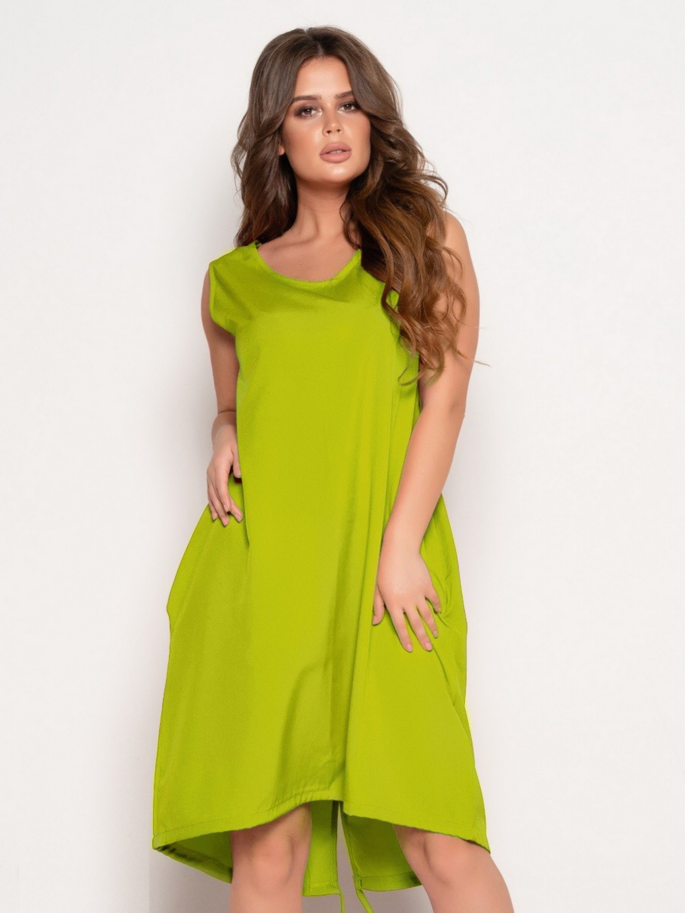 Сарафан ISSA Plus модель 10805_olive Сарафан ISSA Plus модель 10805_olive Фото