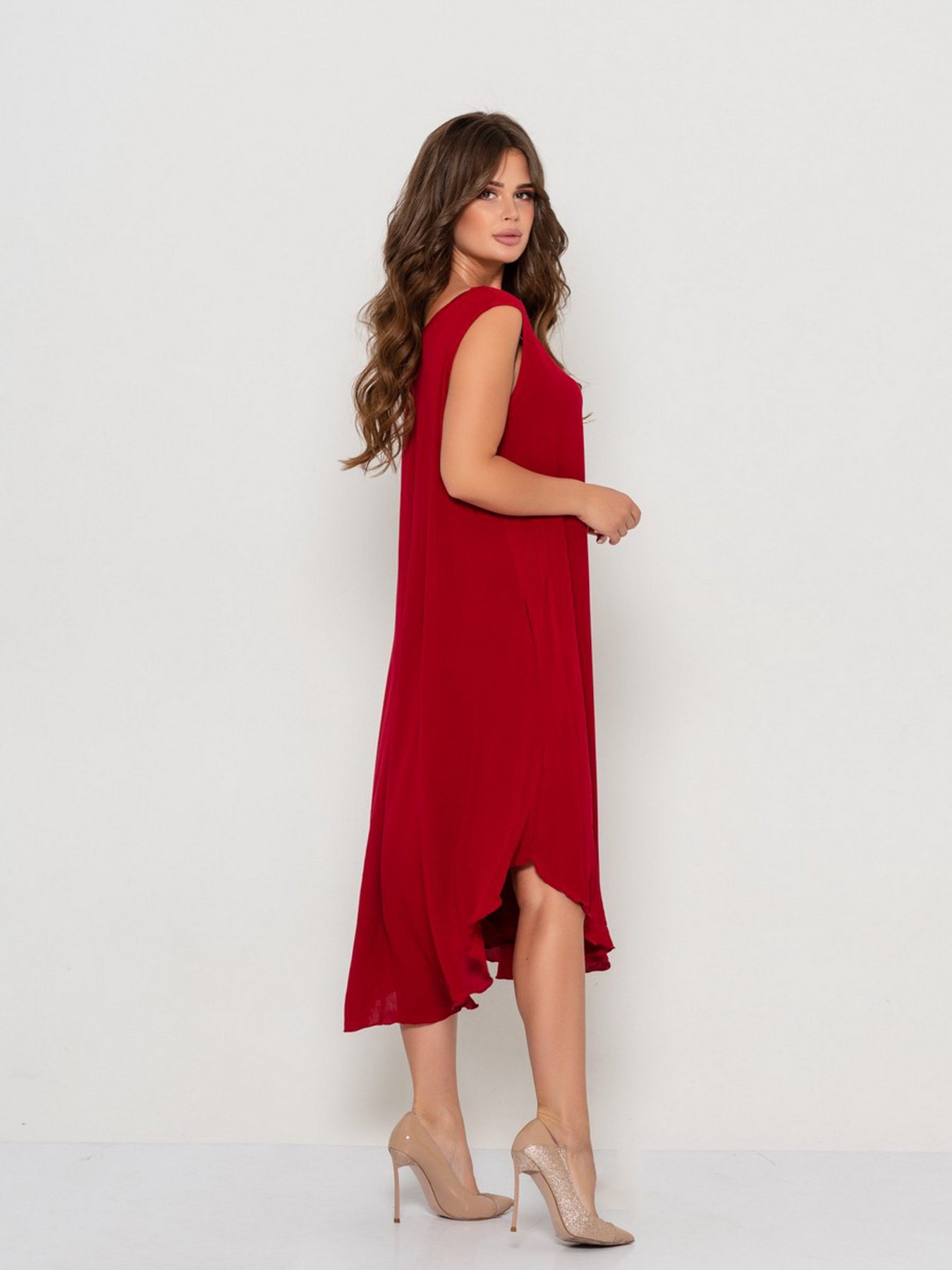 Сарафан ISSA Plus модель 10800_burgundy Фото