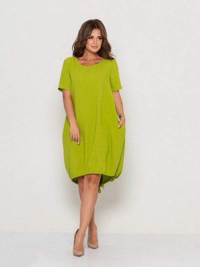 Сукня міні ISSA Plus модель 10497_olive - фото