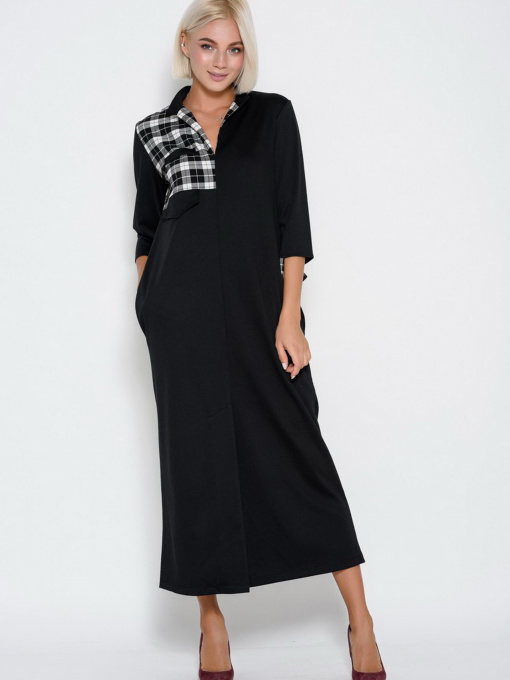 Сукня максі ISSA Plus модель 10194_black Фото