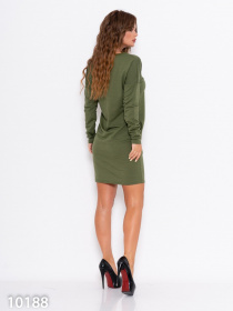 Платье мини ISSA Plus модель 10188_khaki Фото