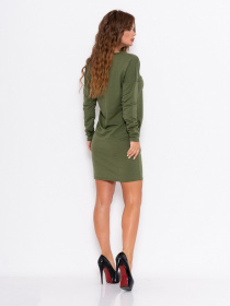 Платье мини ISSA Plus модель 10188_khaki Фото