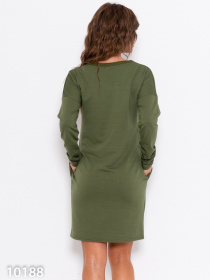 Платье мини ISSA Plus модель 10188_khaki Фото