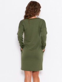 Платье мини ISSA Plus модель 10188_khaki Фото