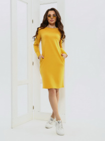 Платья ISSA Plus модель 10188_mustard Фото