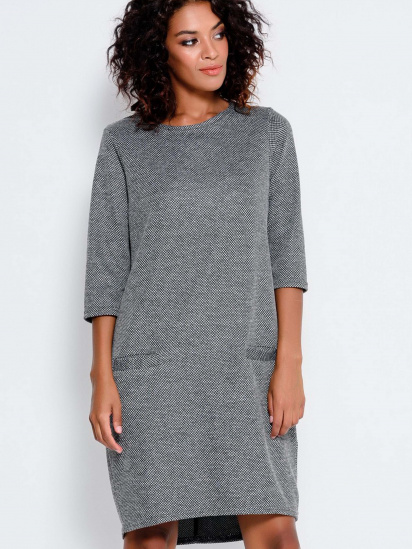 Сукня міні ISSA Plus модель 10184_grey - фото