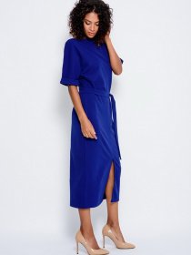 Платье миди ISSA Plus модель 10177_blue Фото