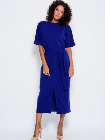 Платье миди ISSA Plus модель 10177_blue Фото