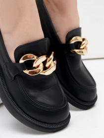 Лоферы ISSA Plus модель OB2-12_black Фото