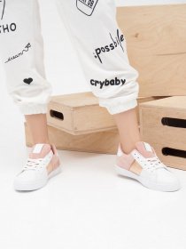 Кеды низкие ISSA Plus модель OB2-20_whitepink Фото