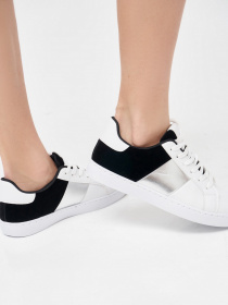 Кеды низкие ISSA Plus модель OB2-20_whiteblack Кеды низкие ISSA Plus модель OB2-20_whiteblack Фото